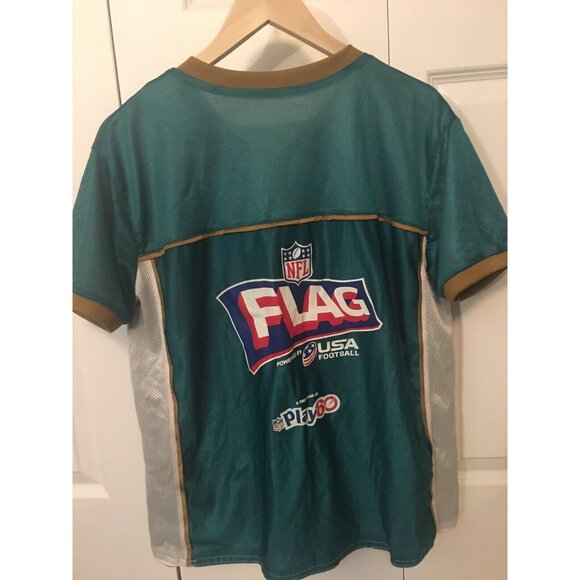 Jaguars Sz M Unisex Green/White Reversible Flag Football Jersey - Picture 4 of 6